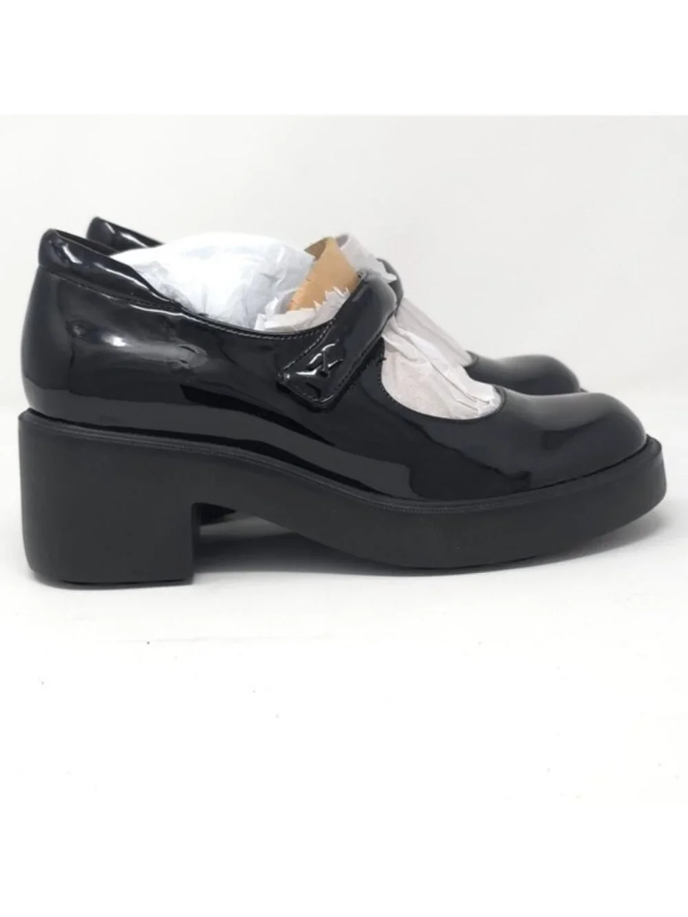 Naturalizer Amanda Black Patent Mary Jane Platform Pumps US 6 M